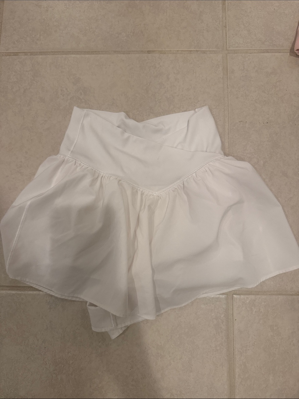 aerie White Layered Skort with V-Waistband
